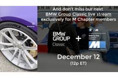 BMW Group Classic Webinar - an M Chapter Exclusive