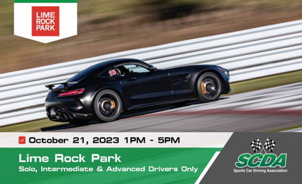 SCDA- Lime Rock Park - Track Day- Oct. 21st 1-5pm