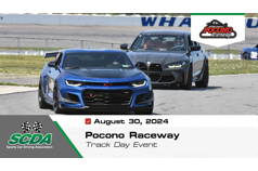 SCDA- Pocono Raceway- Track Day- August 30th, 2024