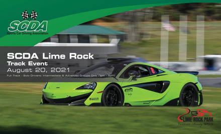SCDA- Lime Rock Park- Track Day- Aug. 20th 1-5pm