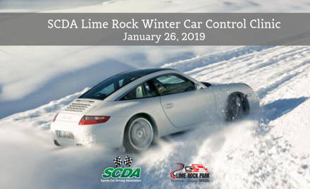 SCDA- WINTER Car Control Clinic-Lime Rock- 1/26/19