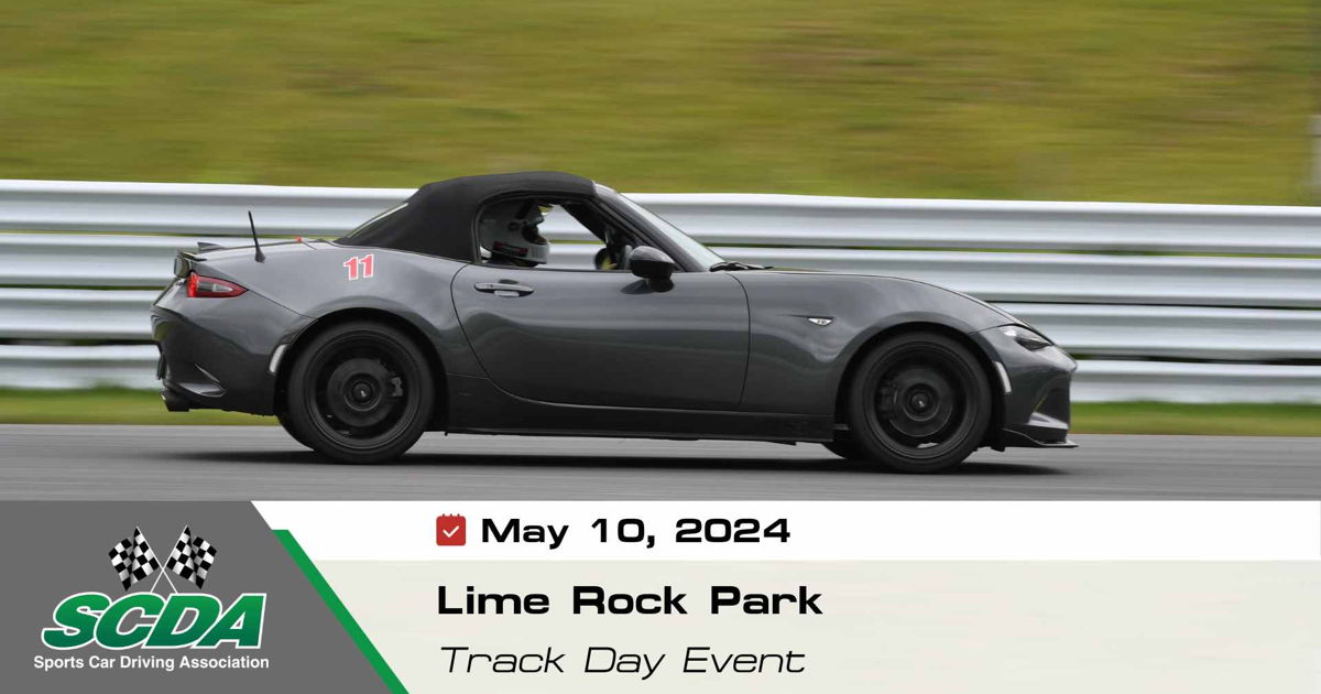 SCDA Lime Rock Park Track Day Event May 10th info on May 10, 2024