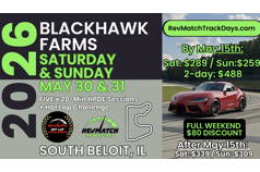 Blackhawk Farms May 30-31 w/RevMatch $289 / $259