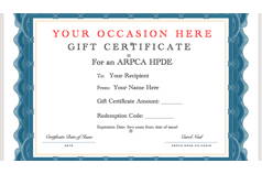 Gift Certificate for ARPCA HPDE events