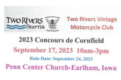 AMCA Two Rivers 2023 Concours de Cornfield