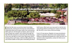 Wine Country Drive to Alisal River Grill