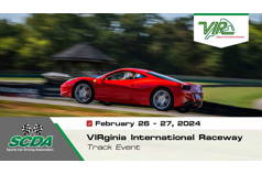 SCDA- VIRginia Int'l- 2 Day Track Event- Feb 26-27