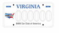 Virginia BMW CCA License Plates