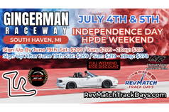 GingerMan 4th of July Weekend w/RevMatch $209