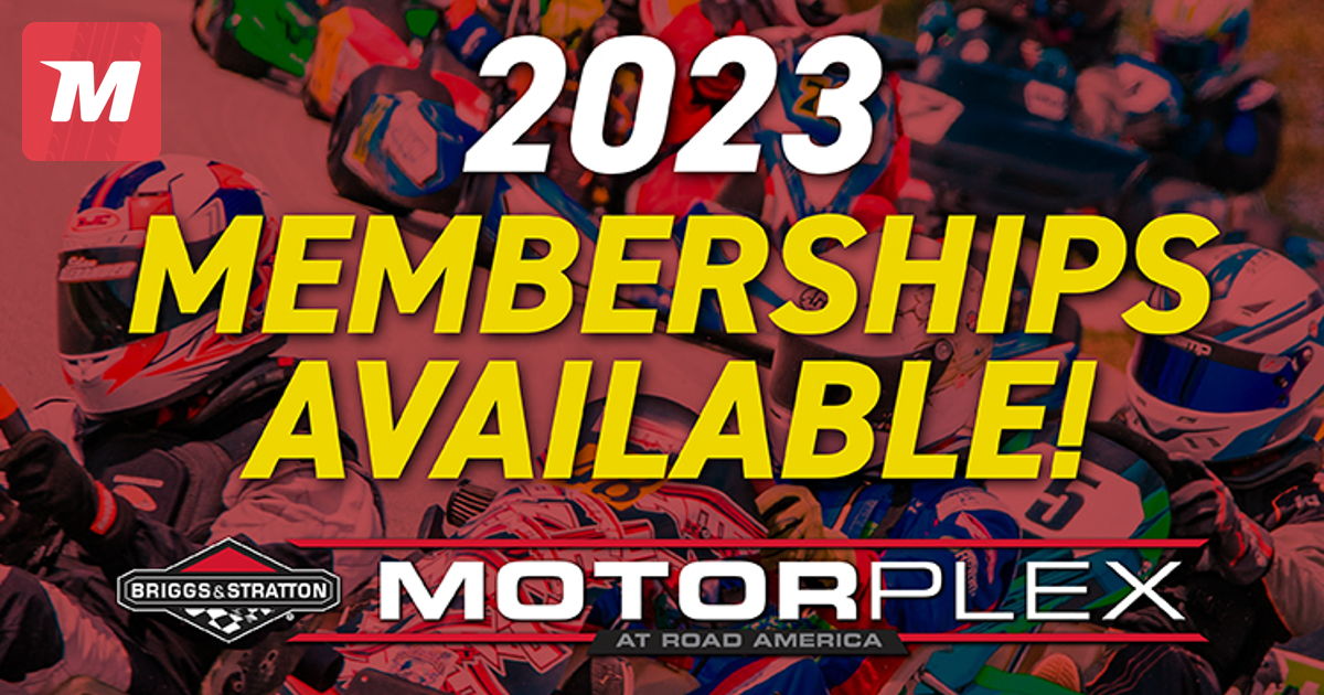 2023 Road America Karting Club Membership requirements on Dec 7, 2022