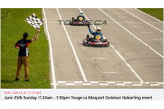 June 25th Sunday Mosport Outdoor GoKarting event 11:30am-1:30pm - Touge.ca 20+event
