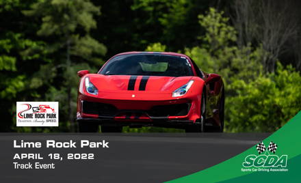 SCDA- Lime Rock Park- Track Day Event- April 18th