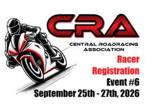 CRA Event #6 - September Round 2, 2026 - Racer Reg