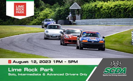 SCDA- Lime Rock Park - Track Day- Aug. 12th 1-5pm