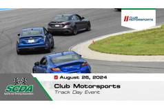 SCDA- Club Motorsports- Track Day 8/26/24