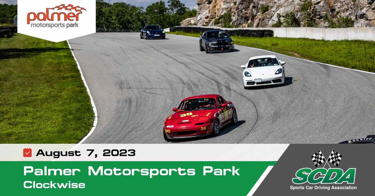 SCDA Palmer Motorsport Park Track Day 8/7/23 info on Aug 7, 2023
