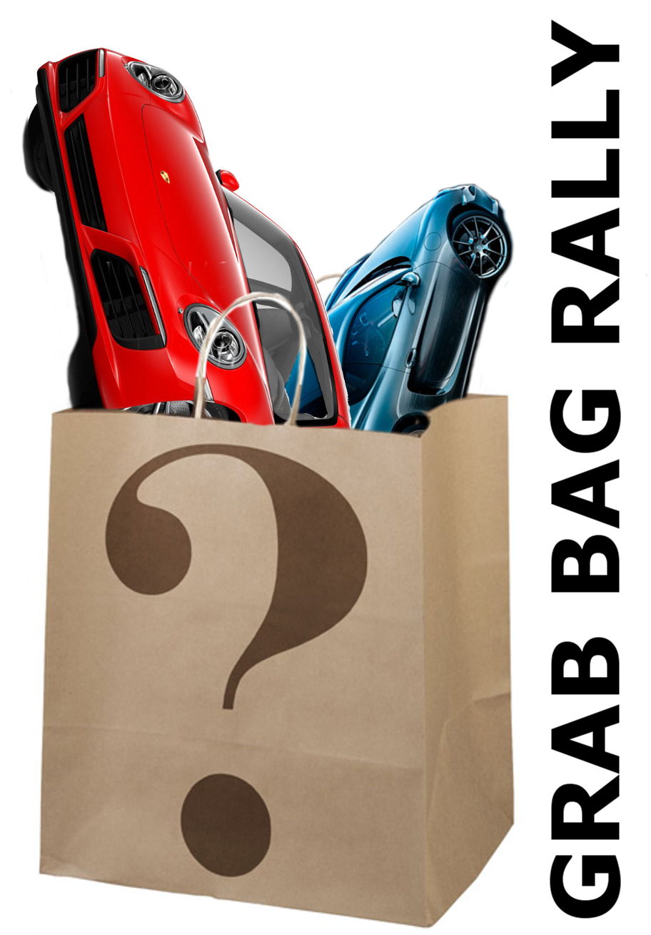 Grab Bag Rally, Image of cars in mystery bag