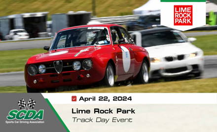 SCDA- Lime Rock Park- Track Day Event- April 22nd