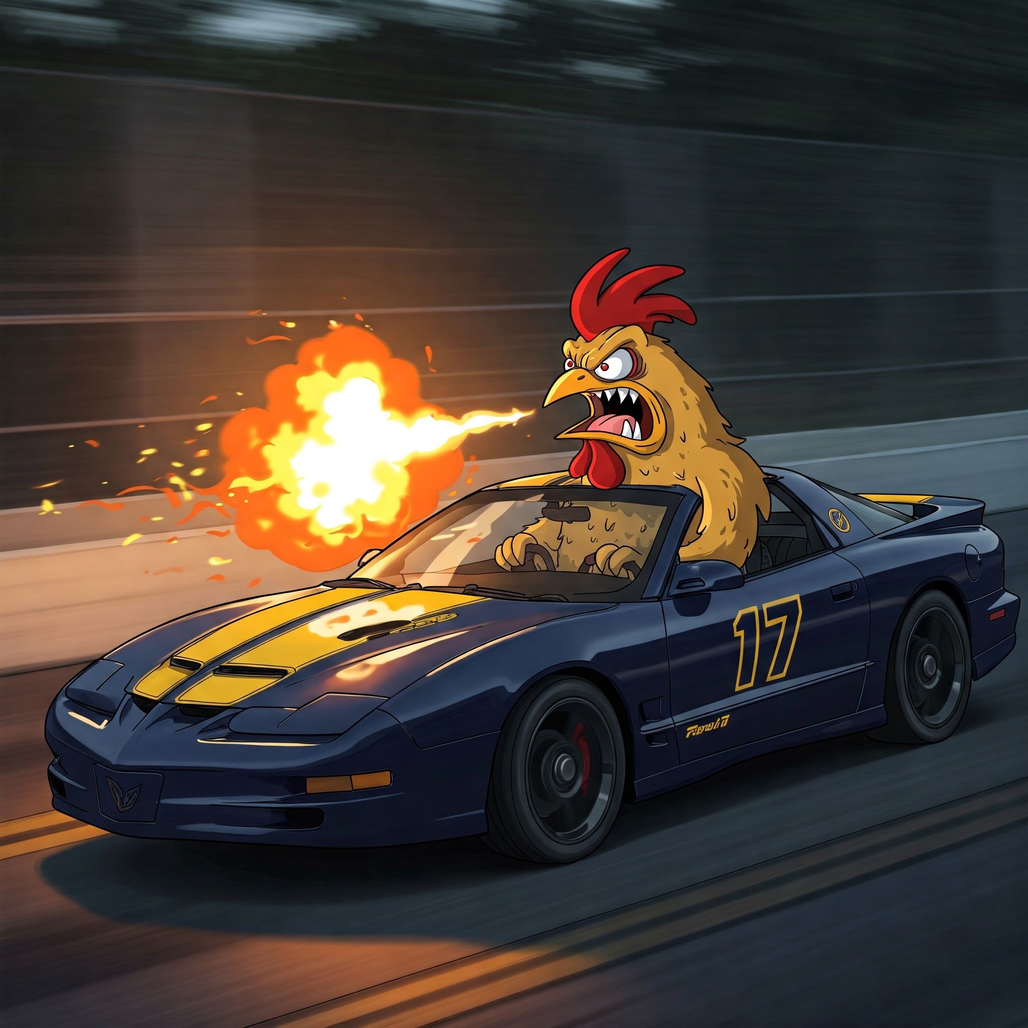 Profile of Chicken on Fire T