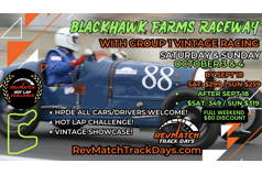 Blackhawk HPDE & Vintage Racing w/RevMatch $299 / $259
