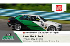 SCDA- Lime Rock Park Track Day Event 11/23/24 