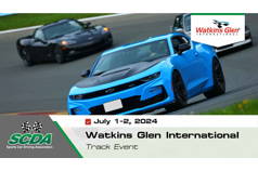 SCDA- Watkins Glen- 2 Day Track Event- JULY 1-2